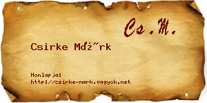 Csirke Márk névjegykártya